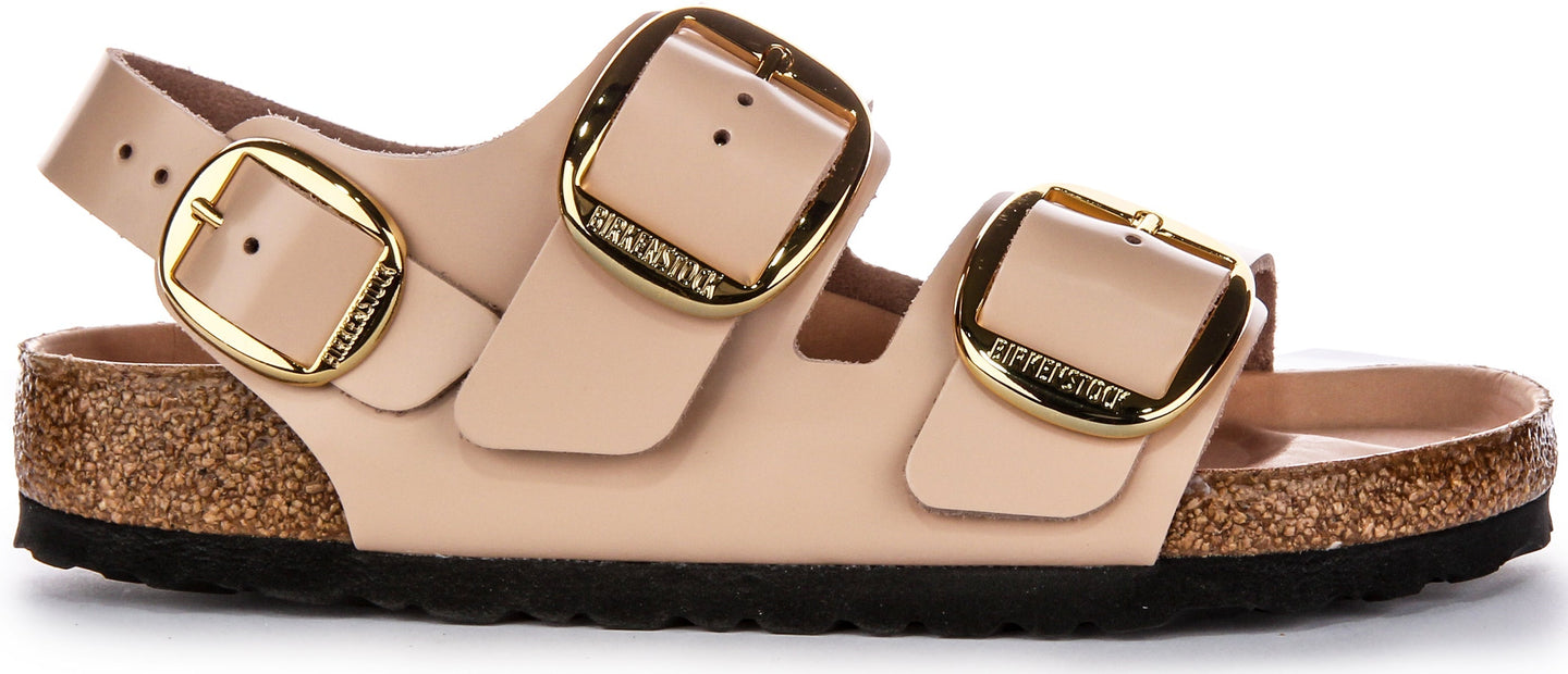 Sandalias Birkenstock Milano | Cuero genuino beige para mujeres