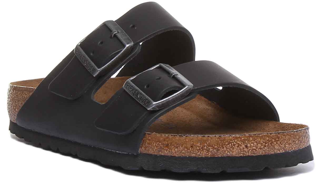 Birkenstock Arizona Sandalen | Zwart echt leer voor dames