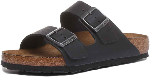 Birkenstock Arizona Sandalen | Zwart echt leer voor dames