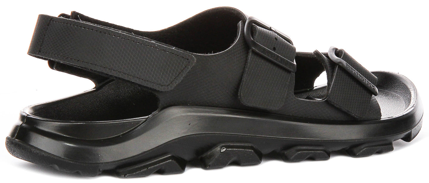 Zapatillas Birkenstock Mogami Terra | Cuero genuino negro para hombres - ajuste regular