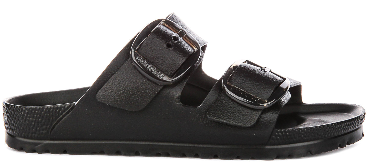 Sandalias Birkenstock Arizona | EVA negro - Hebilla grande para mujeres - Ajuste estrecho