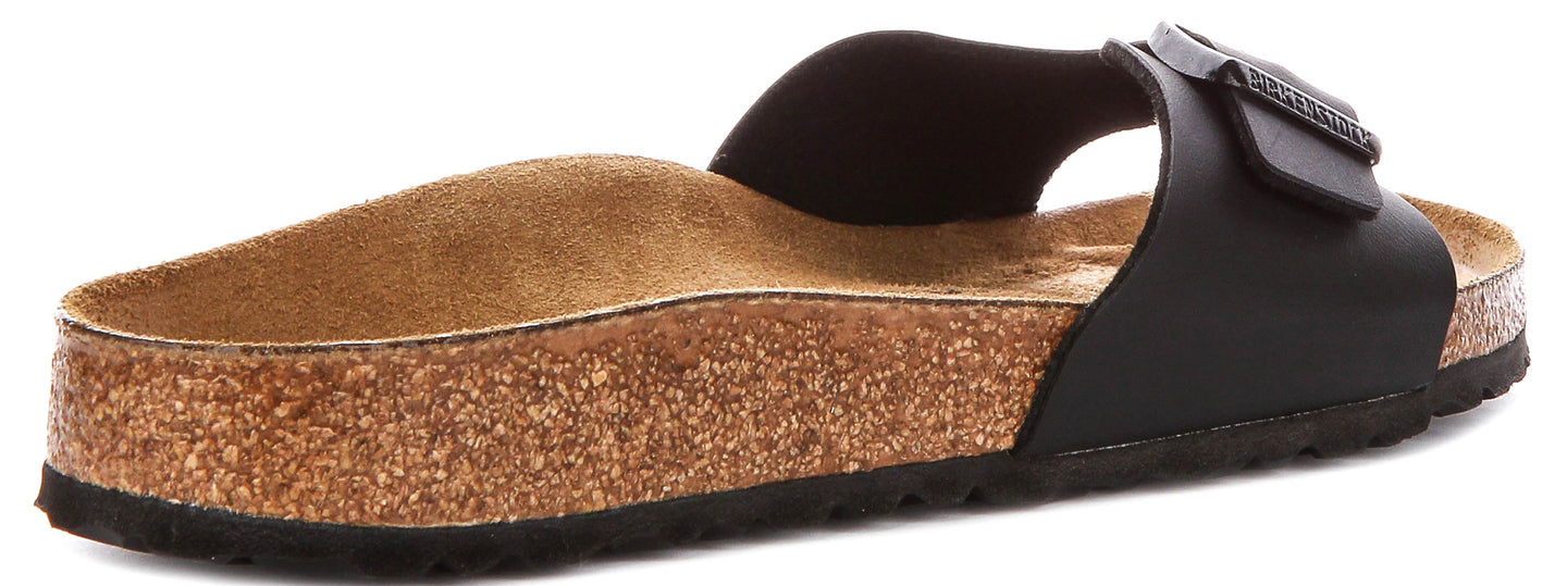 Sandalias Birkenstock Madrid | Birko-Flor negro para mujeres - Ajuste estrecho