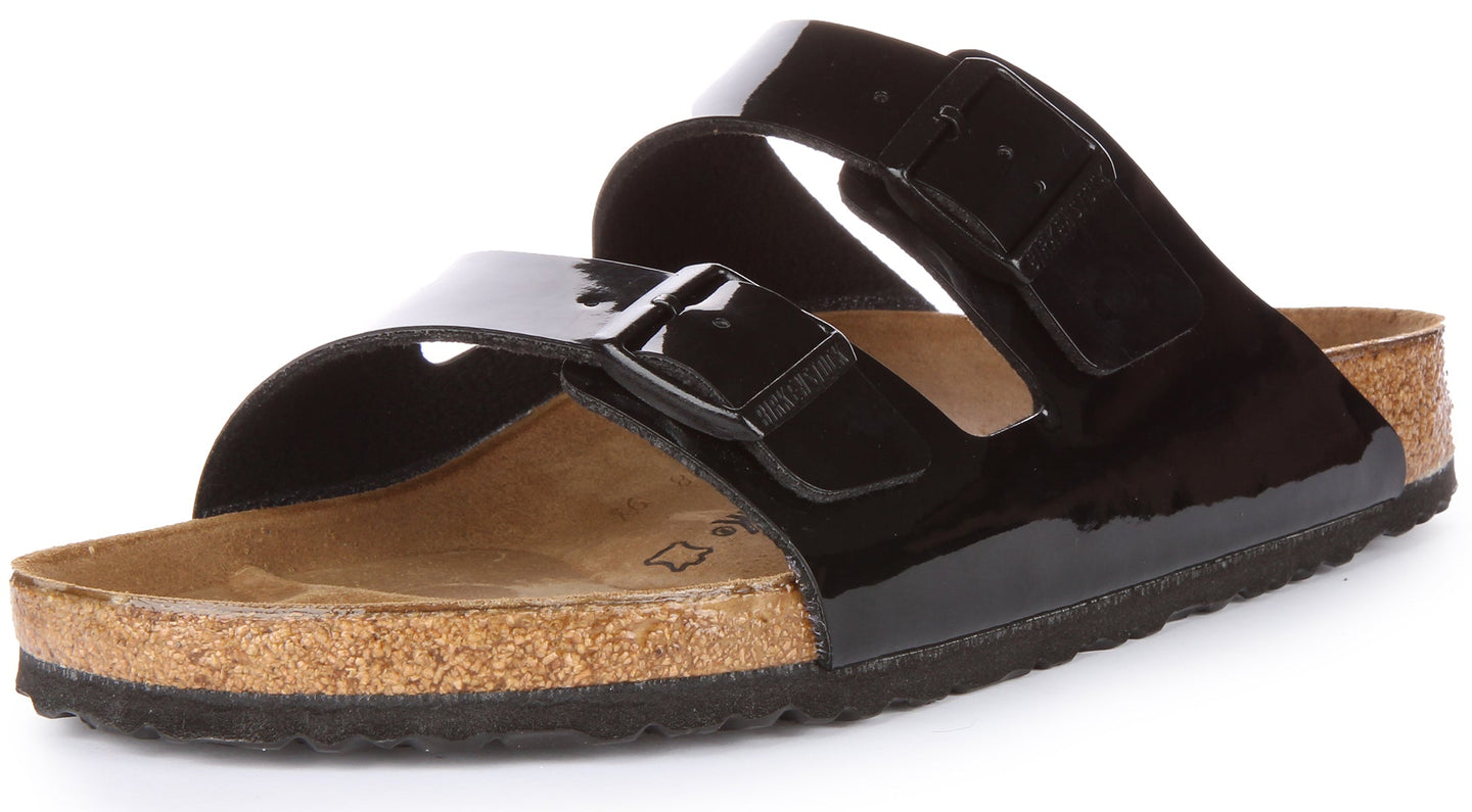 Sandalias Birkenstock Arizona | Birko-Flor negro patentado para mujeres
