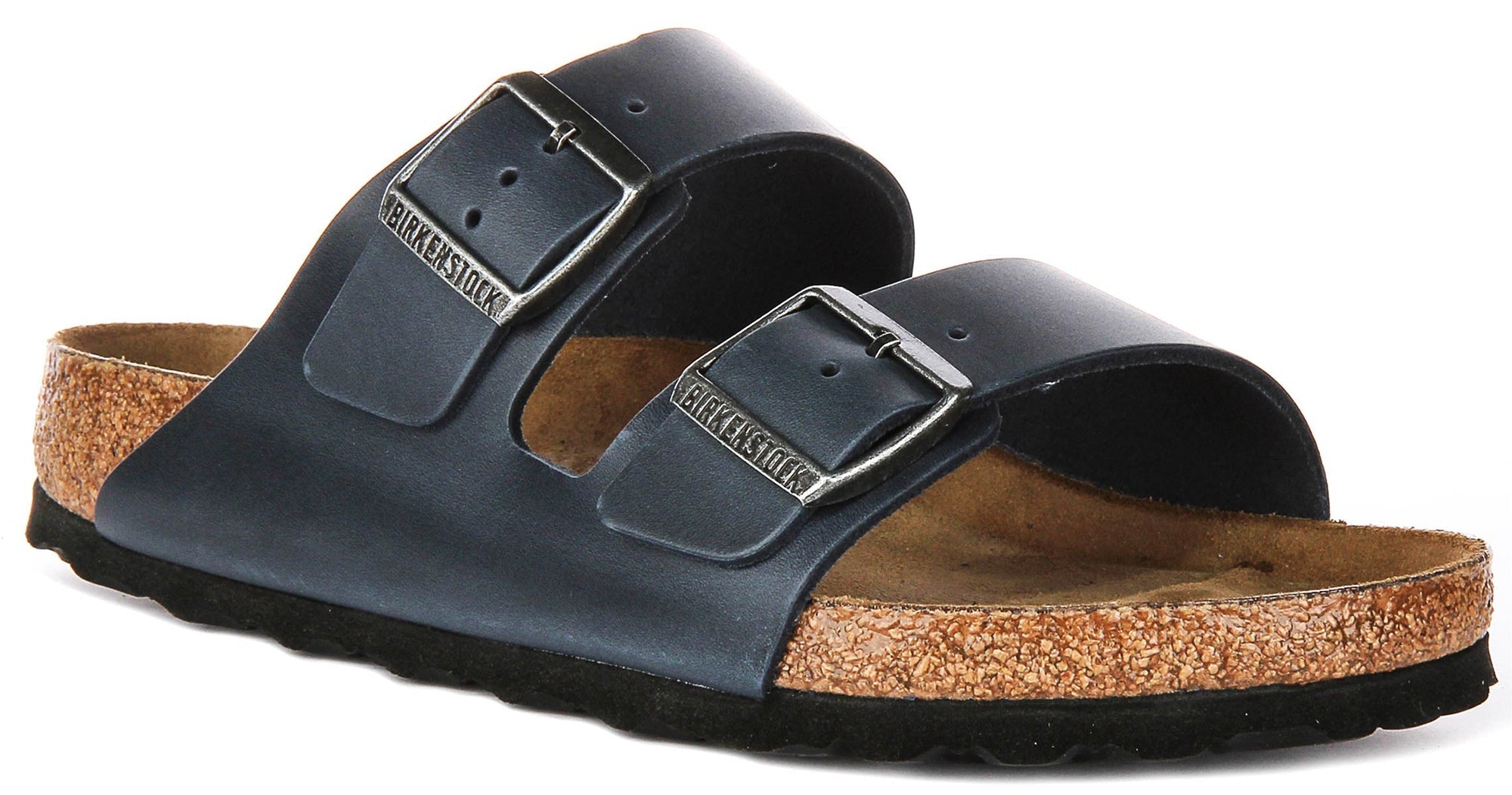 Sandalias Birkenstock Arizona | Cuero genuino azul - plantilla suave para hombres y mujeres - ajuste regular