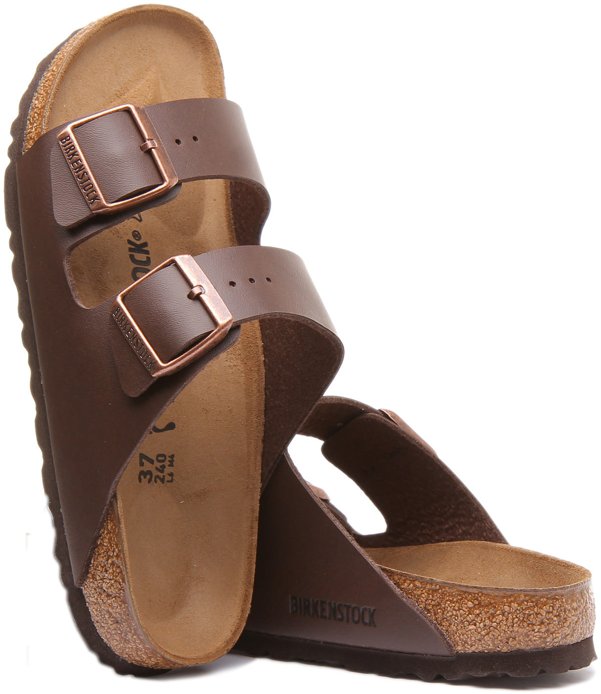Birkenstock Arizona Sandaler | Brunt Birko-Flor för kvinnor
