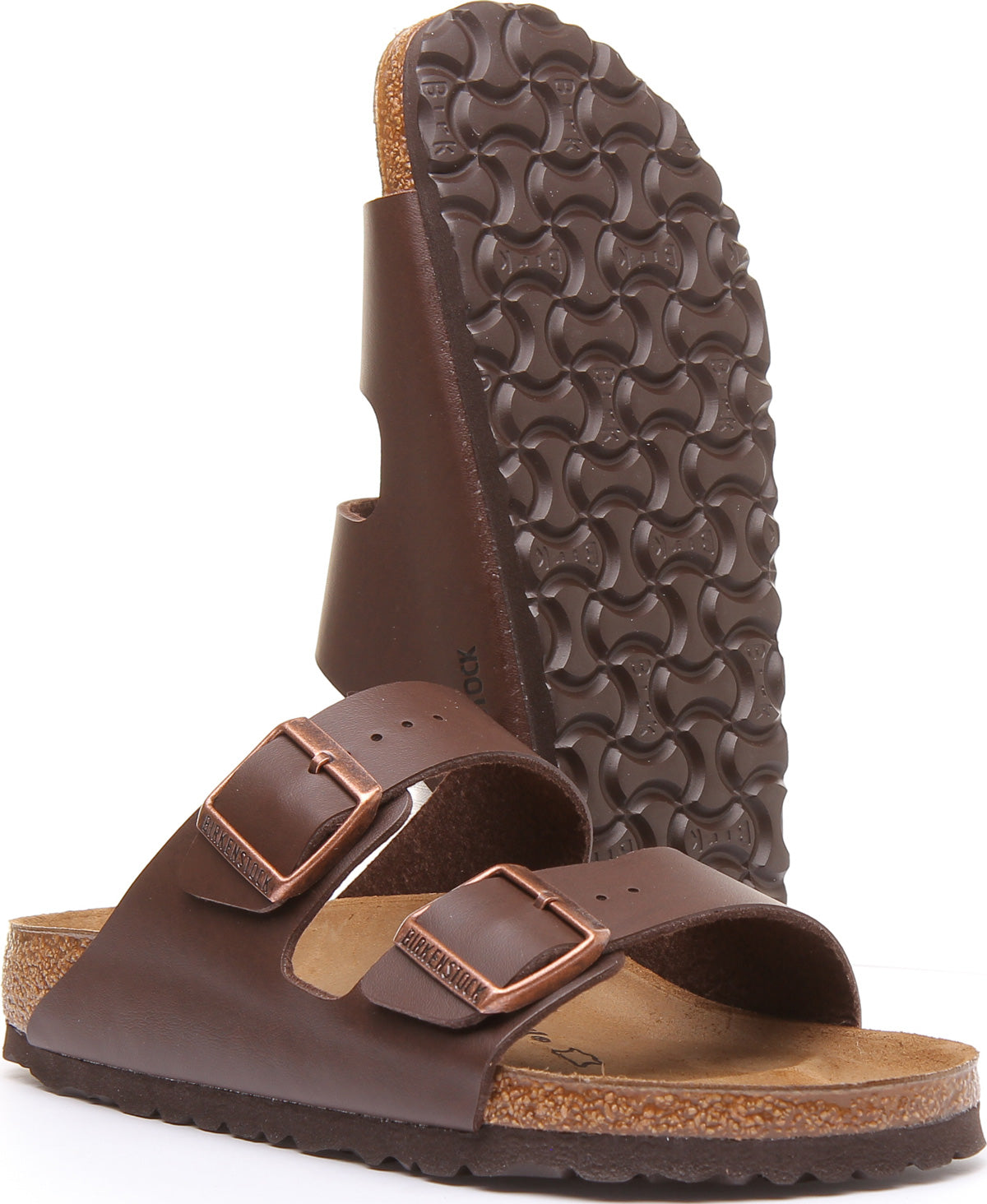 Birkenstock Arizona Sandaler | Brunt Birko-Flor för kvinnor