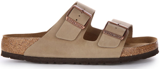 Sandalias Birkenstock Arizona | Cuero genuino marrón para hombre y mujer