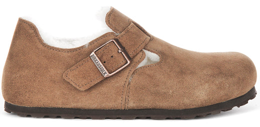 Zuecos Birkenstock London | Cuero de ante marrón para mujeres