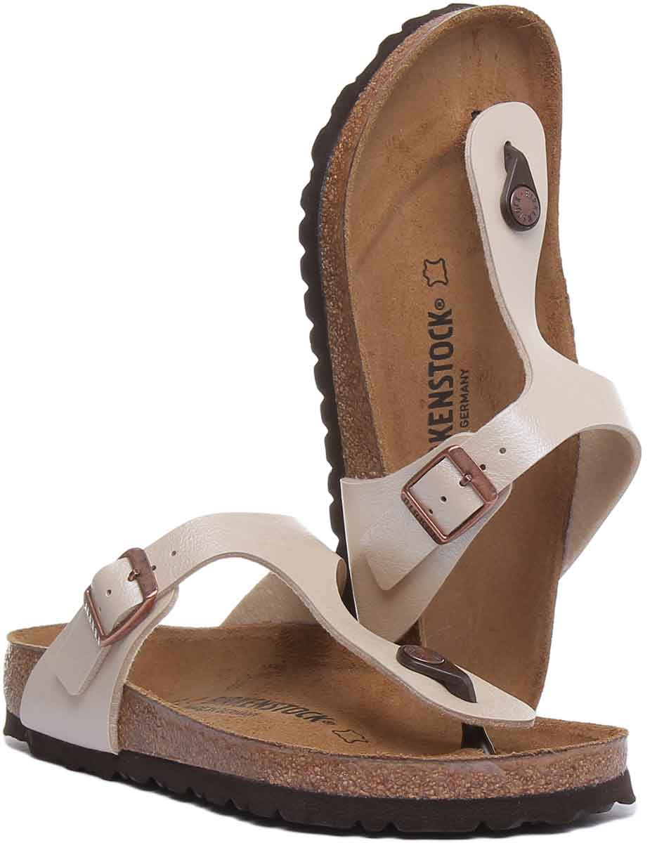 Birkenstock Gizeh Sandaler | Krämfärgad Birko-Flor för kvinnor