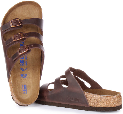 Birkenstock Florida Sandals | Dark Brown genuine leather for Women