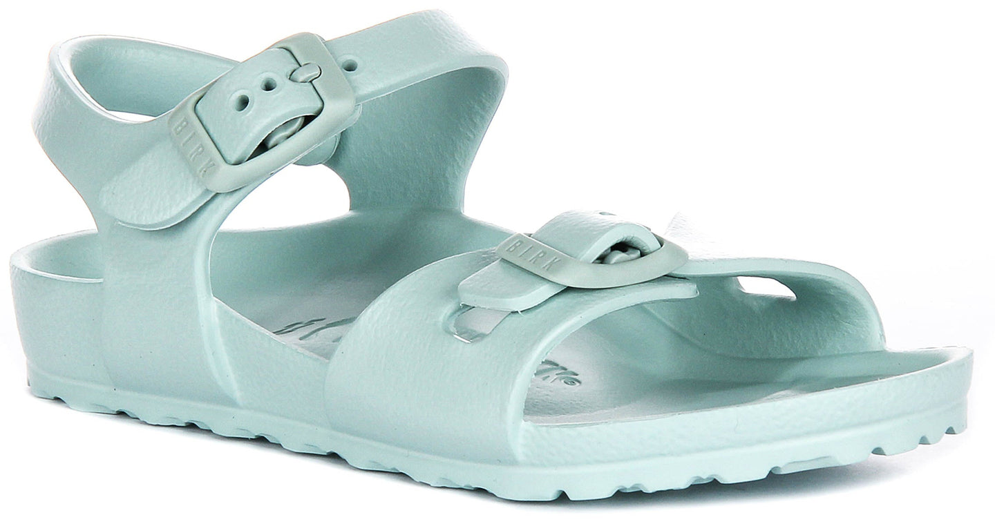 Sandalias Birkenstock Rio | EVA verde para niños - ajuste estrecho