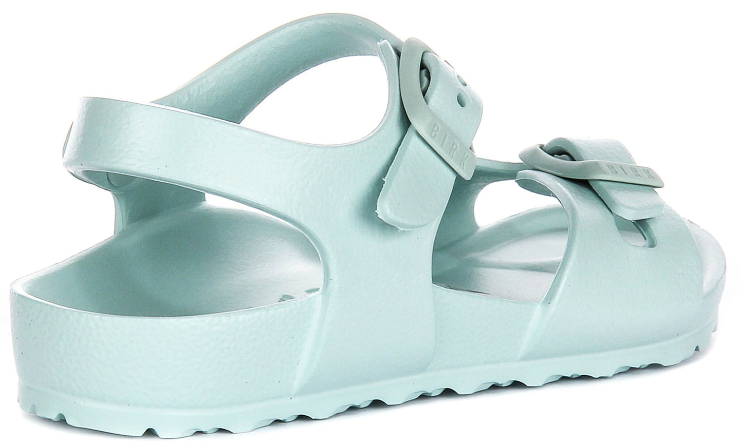 Sandalias Birkenstock Rio | EVA verde para niños - ajuste estrecho