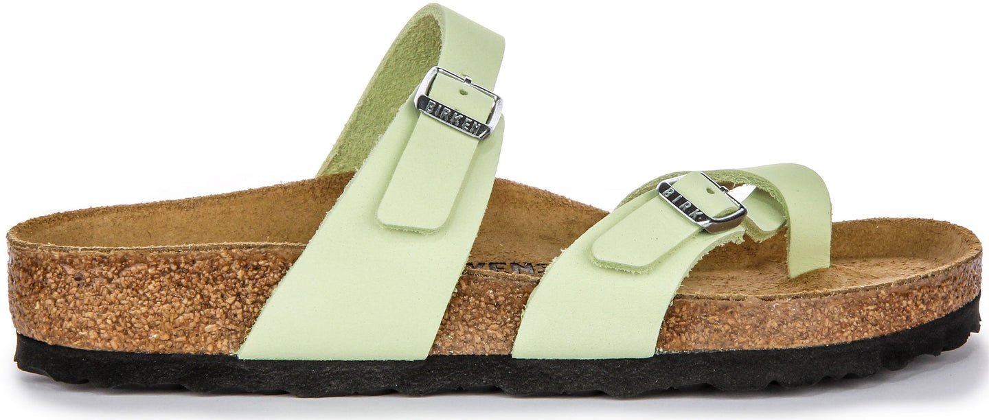 Sandalias Birkenstock Mayari | Cuero nobuk lima para mujeres