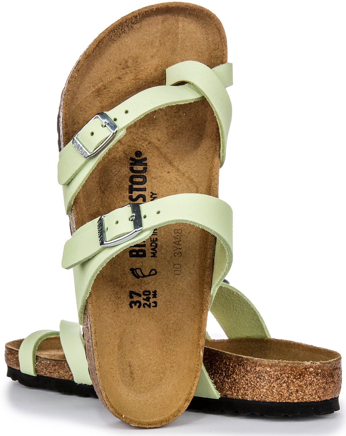Sandalias Birkenstock Mayari | Cuero nobuk lima para mujeres