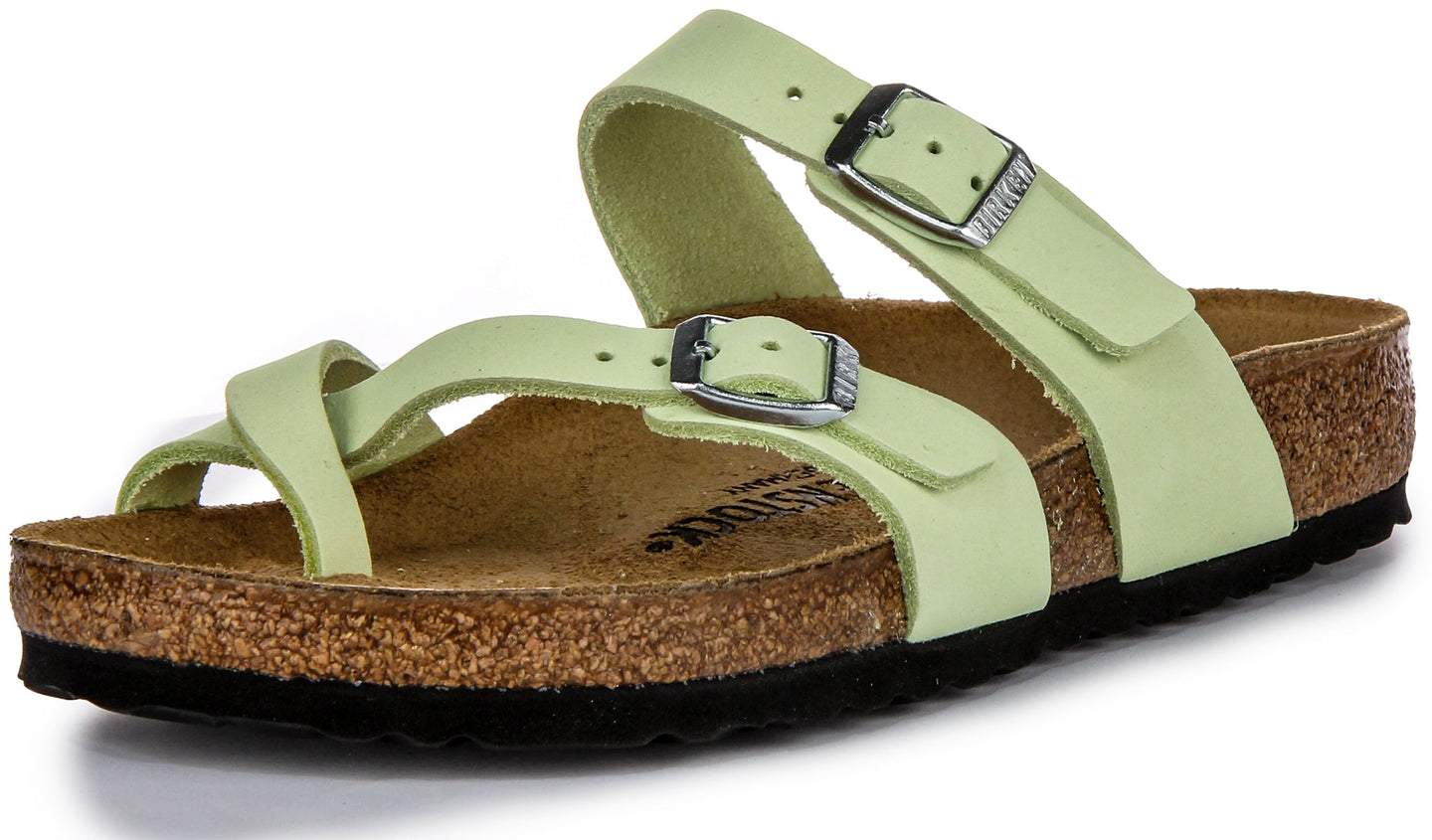 Sandalias Birkenstock Mayari | Cuero nobuk lima para mujeres