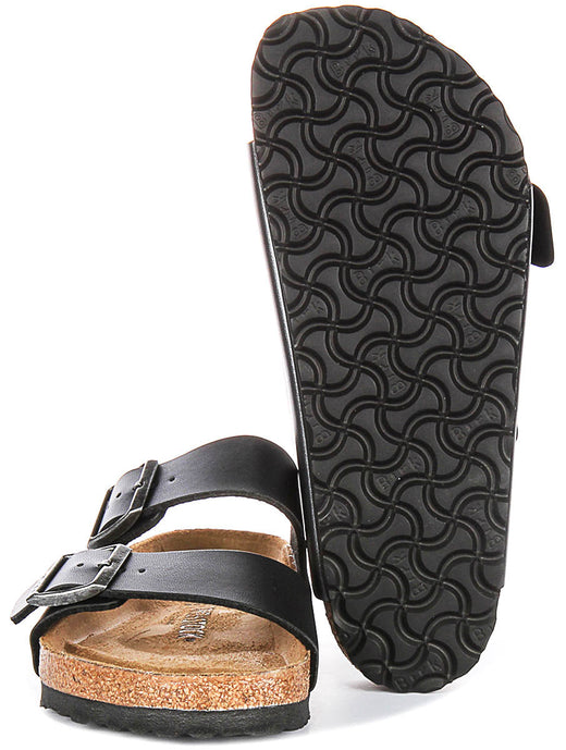 Birkenstock Arizona Sandalen | Metallic Zwart Birko-Flor - Metallic Afwerking voor Dames - Normale Pasvorm