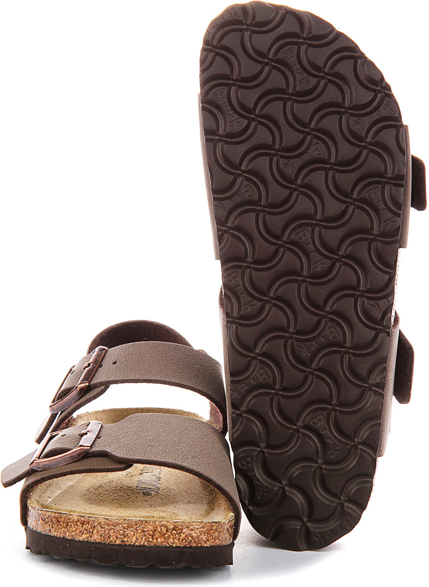 Birkenstock New York Schoenen | Mocha Birko-Flor voor Kinderen - Smalle Pasvorm