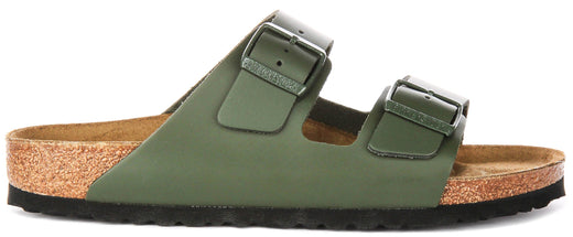 Sandalias Birkenstock Arizona | Birko-Flor verde oliva para hombres y mujeres - ajuste regular