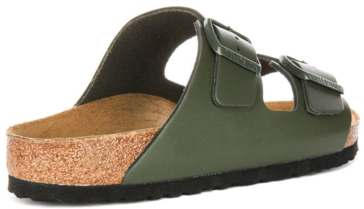 Sandalias Birkenstock Arizona | Birko-Flor verde oliva para hombres y mujeres - ajuste regular