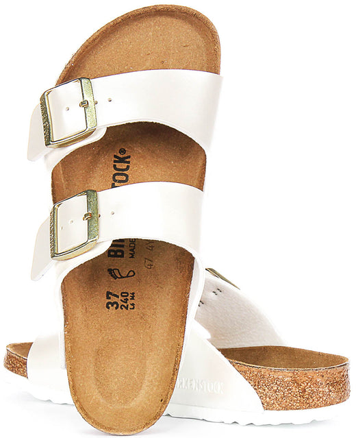 Birkenstock Arizona Sandalen | Parelwit Birko-Flor voor Kinderen - Normale Pasvorm