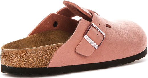 Birkenstock Boston Klompen | Roze Birko-Flor voor Kinderen - Smalle Pasvorm