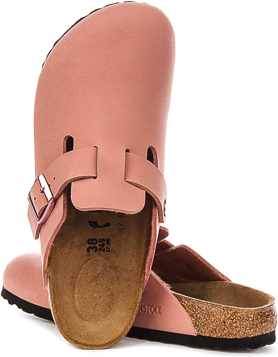 Birkenstock Boston Klompen | Roze Birko-Flor voor Kinderen - Smalle Pasvorm