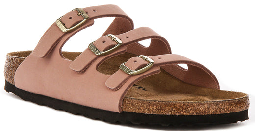 Sandalias Birkenstock Florida | Material superior característico de Birkenstock en rosa para mujer - Ajuste estrecho