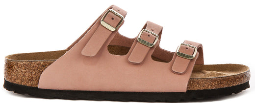 Sandalias Birkenstock Florida | Material superior característico de Birkenstock en rosa para mujer - Ajuste estrecho