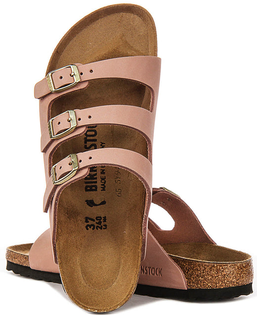 Sandalias Birkenstock Florida | Material superior característico de Birkenstock en rosa para mujer - Ajuste estrecho