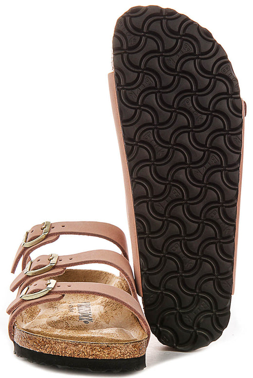 Sandalias Birkenstock Florida | Material superior característico de Birkenstock en rosa para mujer - Ajuste estrecho