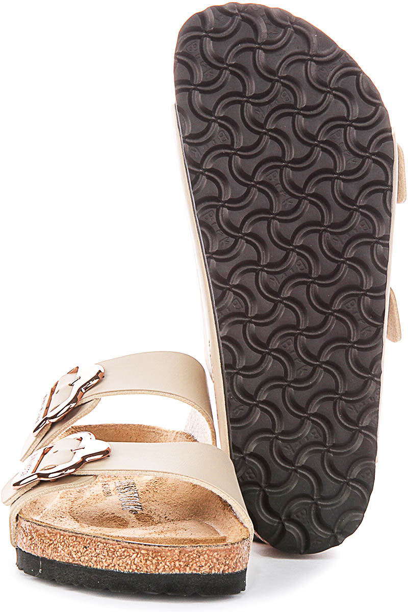Sandalias Birkenstock Arizona | Birko-Flor arena - Estampado floral para niños - Ajuste regular