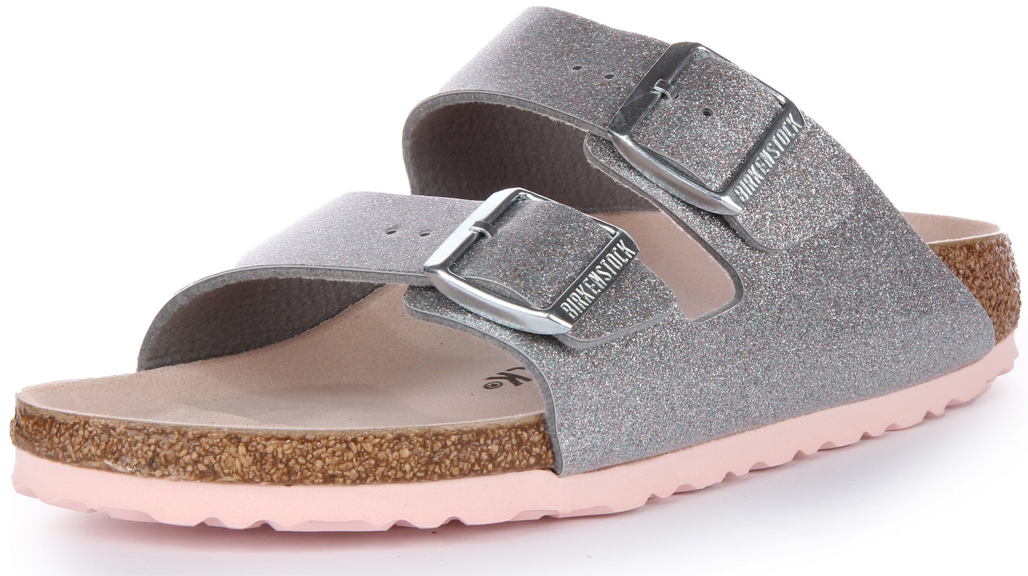 Birkenstock Arizona Sandaler | Silverfärgat Birko-Flor för kvinnor