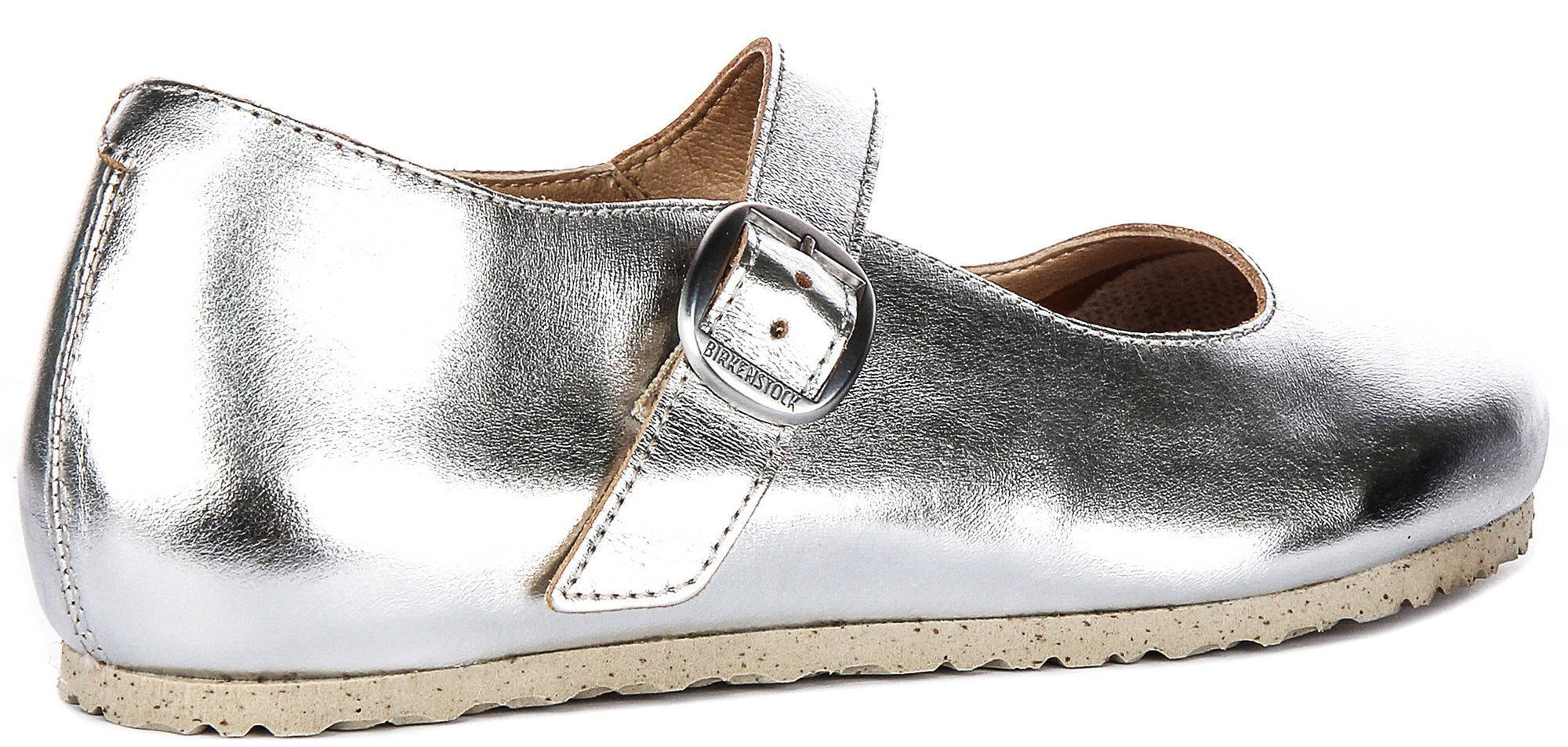Zapatos Birkenstock Tracy | Material superior plateado característico de Birkenstock para hombres y mujeres