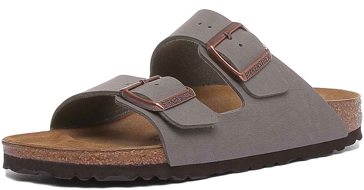 Birkenstock Arizona Sandalen | Stone Birko-Flor voor dames
