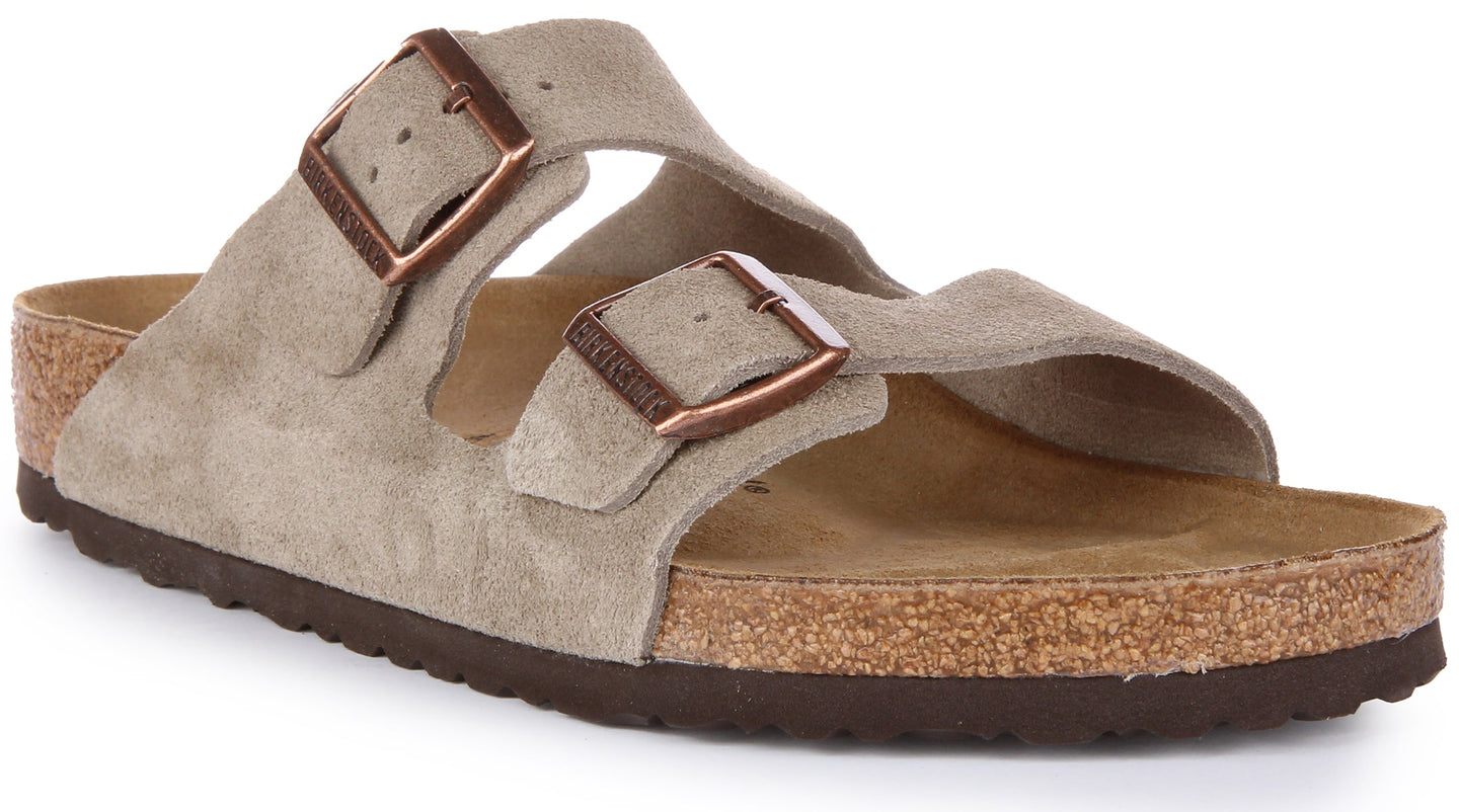Birkenstock Arizona Sandalen | Taupe suède leer voor heren en dames
