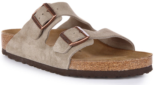 Birkenstock Arizona Sandalen | Taupe suède leer voor heren en dames