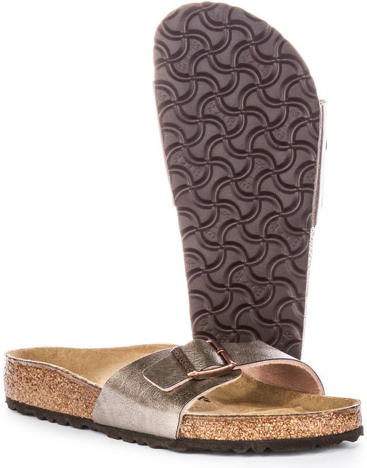 Birkenstock Madrid Sandaler | Taupe Birko-Flor för kvinnor