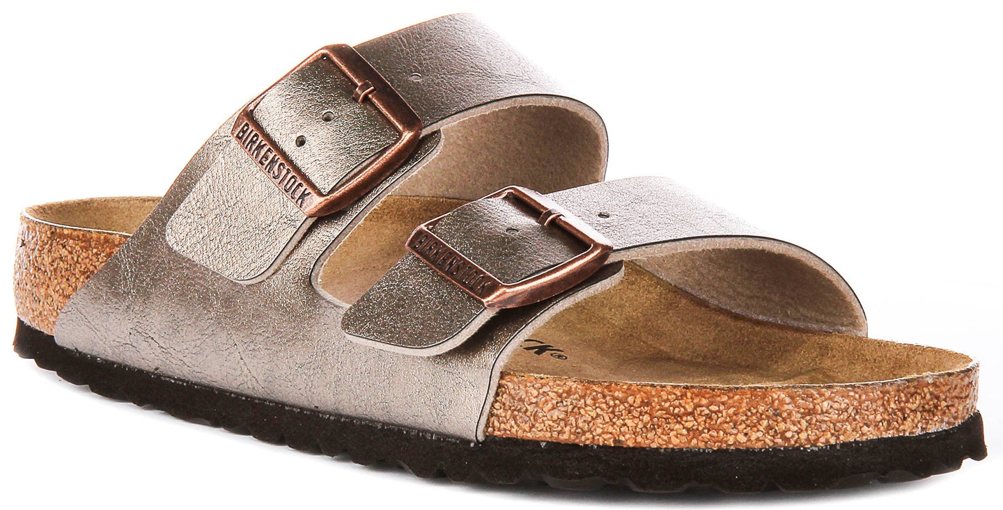 Birkenstock Arizona Sandalen | Taupe Birko-Flor voor Dames - Normale Pasvorm