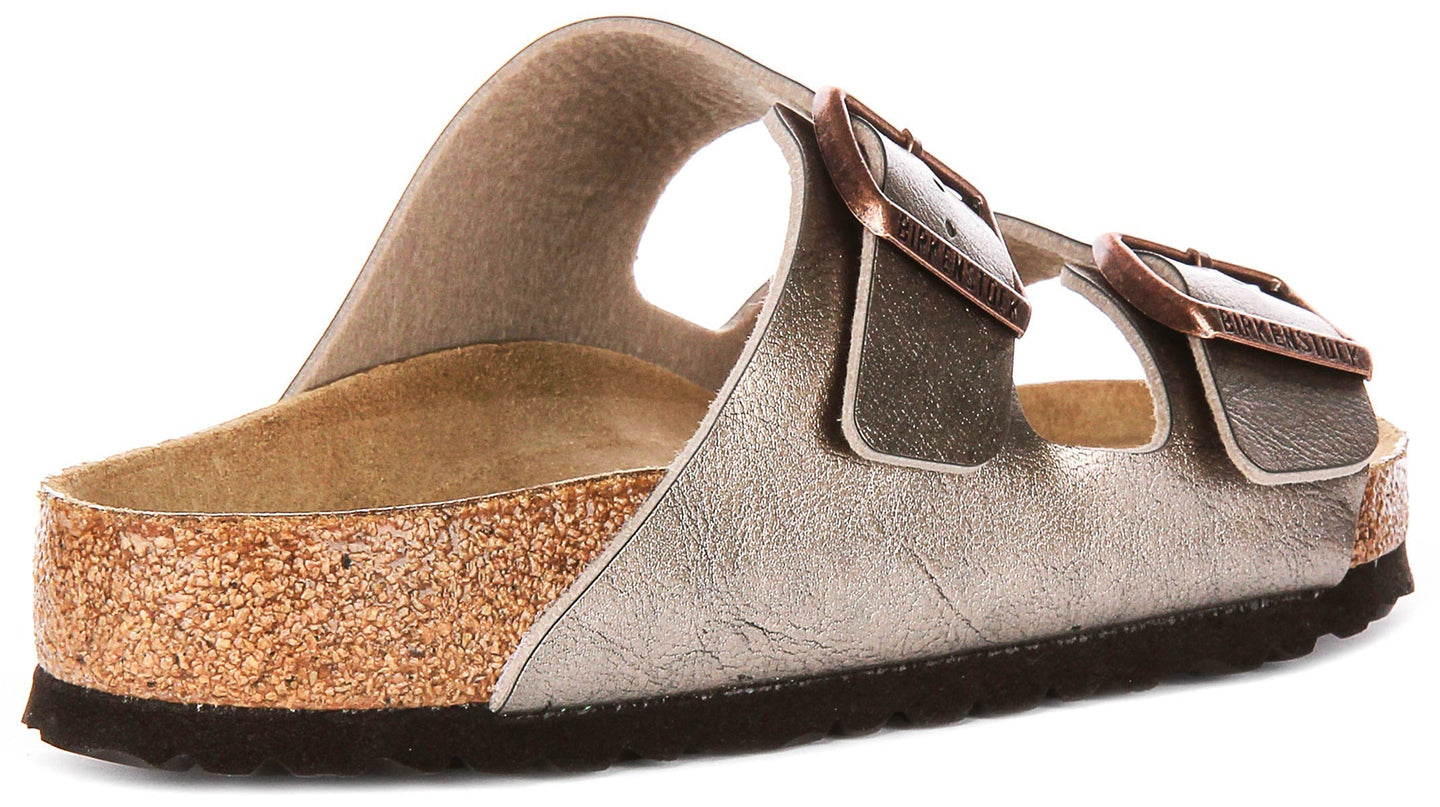 Birkenstock Arizona Sandalen | Taupe Birko-Flor voor Dames - Normale Pasvorm