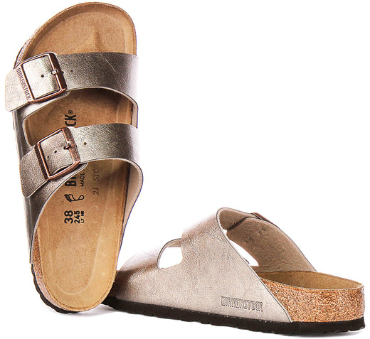 Birkenstock Arizona Sandalen | Taupe Birko-Flor voor Dames - Normale Pasvorm