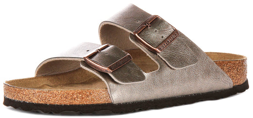 Birkenstock Arizona Sandalen | Taupe Birko-Flor voor Dames - Normale Pasvorm