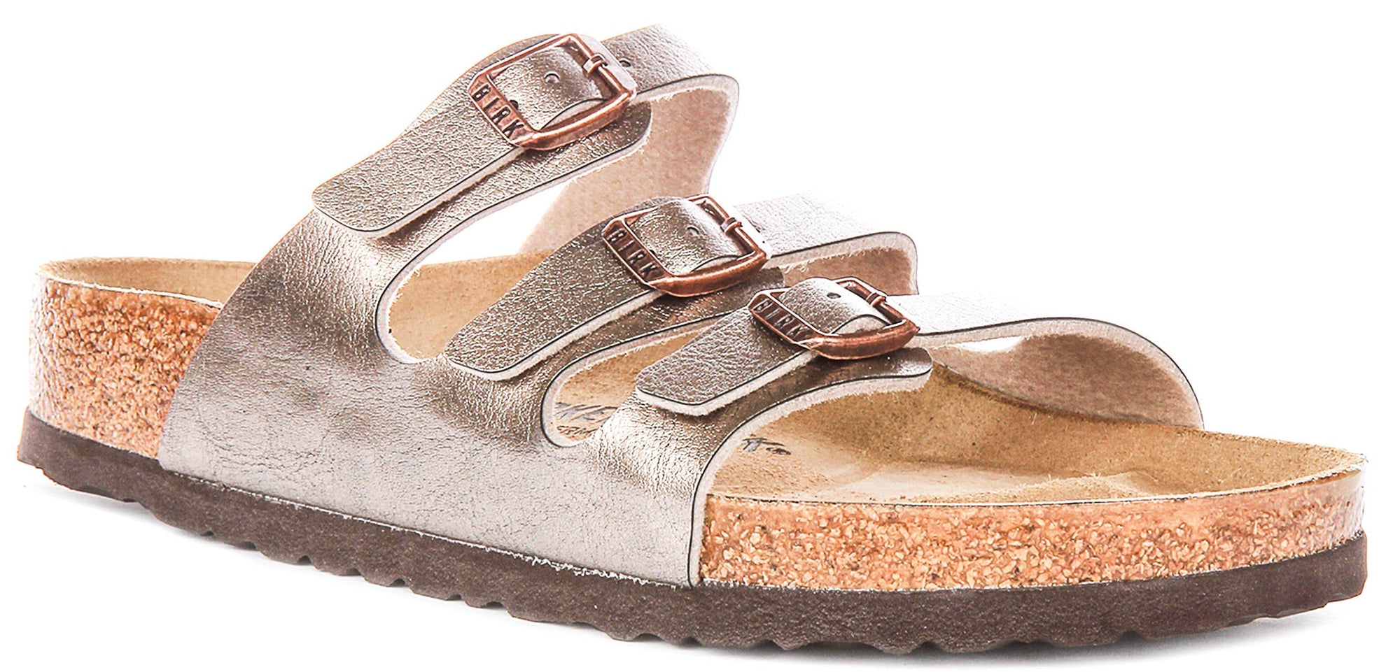Birkenstock Florida Sandaler | Taupe Birko-Flor för kvinnor - Normal passform