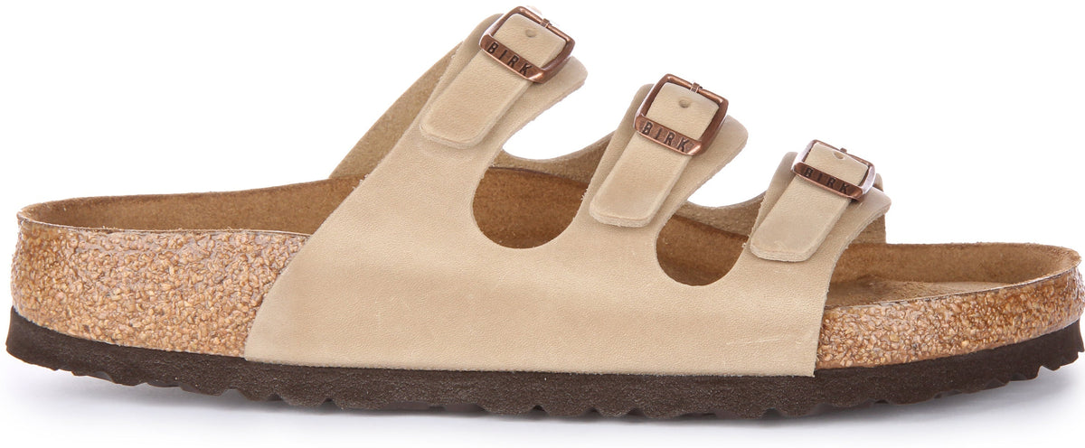 Birkenstock Florida Sandaler | Tobakfärgat äkta läder för män och kvinnor