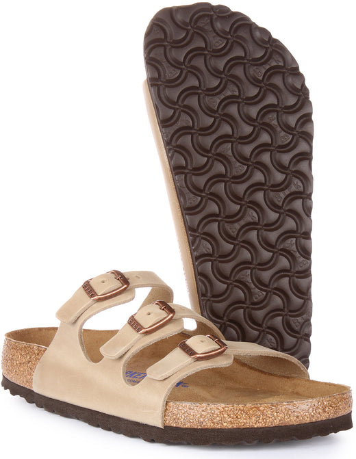 Birkenstock Florida Sandaler | Tobakfärgat äkta läder för män och kvinnor