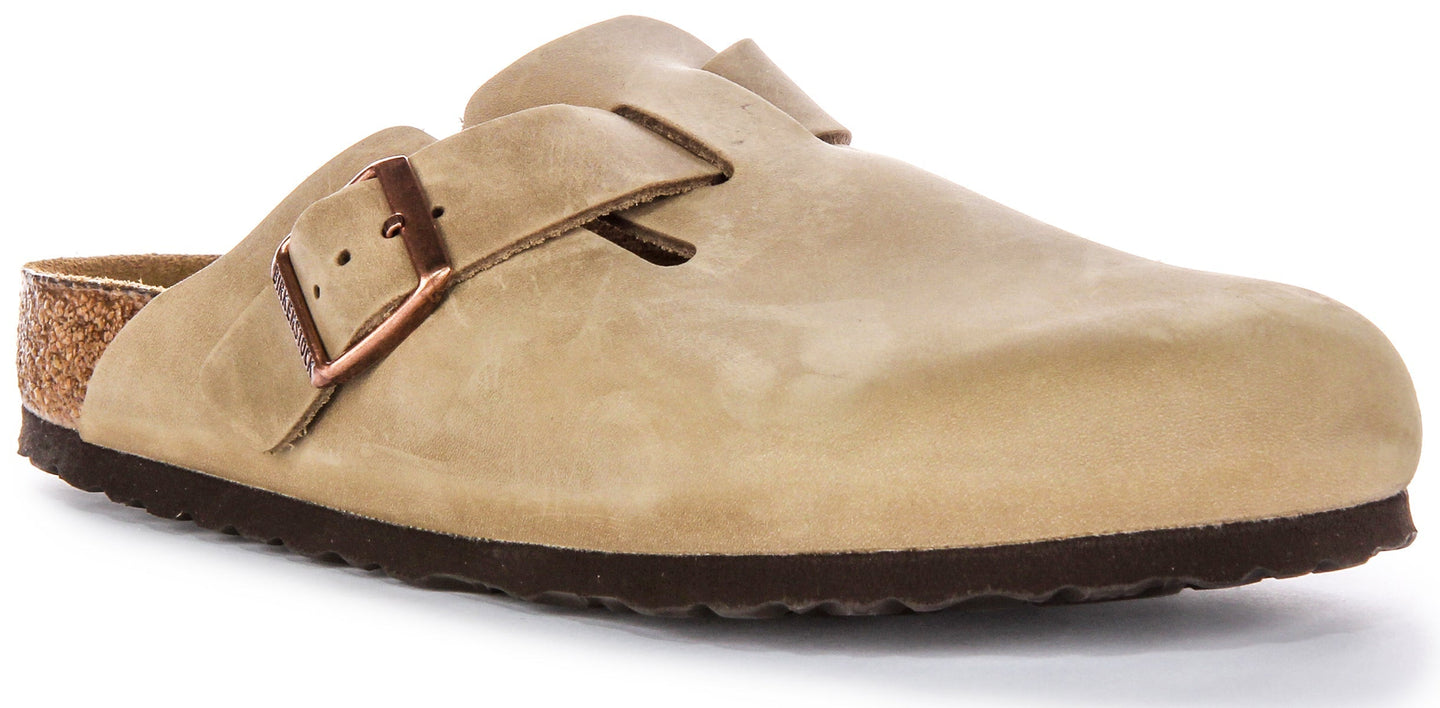 Birkenstock Boston Klompen | Tobacco echt leer voor heren en dames