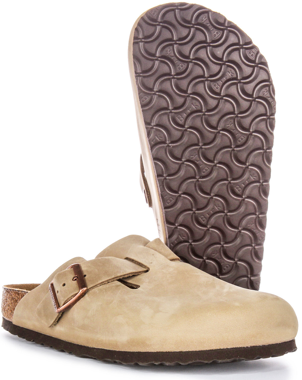 Birkenstock Boston Klompen | Tobacco echt leer voor heren en dames