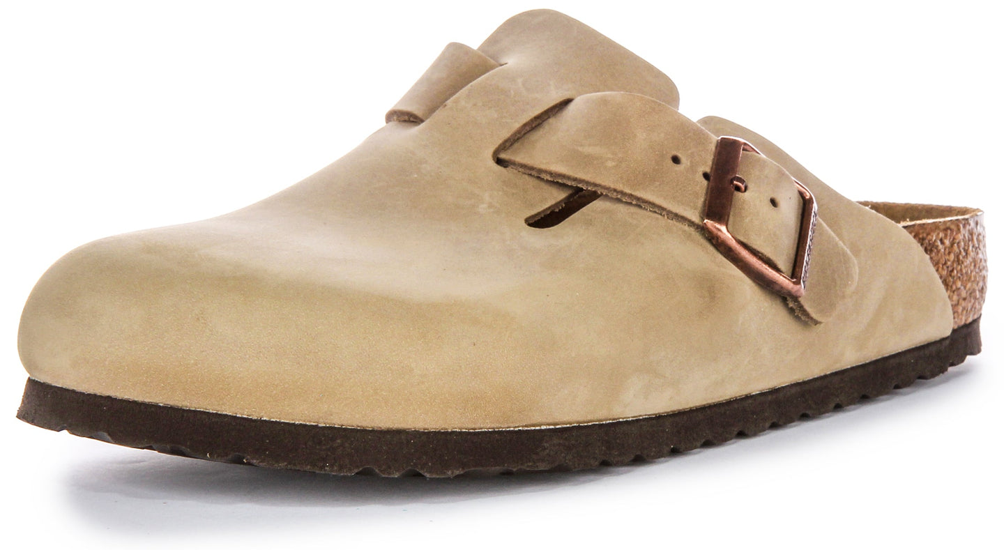 Birkenstock Boston Klompen | Tobacco echt leer voor heren en dames