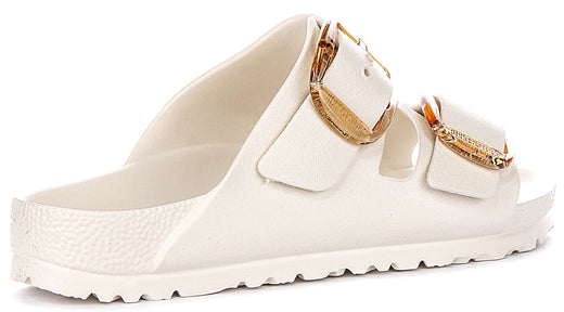 Sandalias Birkenstock Arizona | EVA blanco - Hebilla grande para hombres y mujeres - Ajuste estrecho