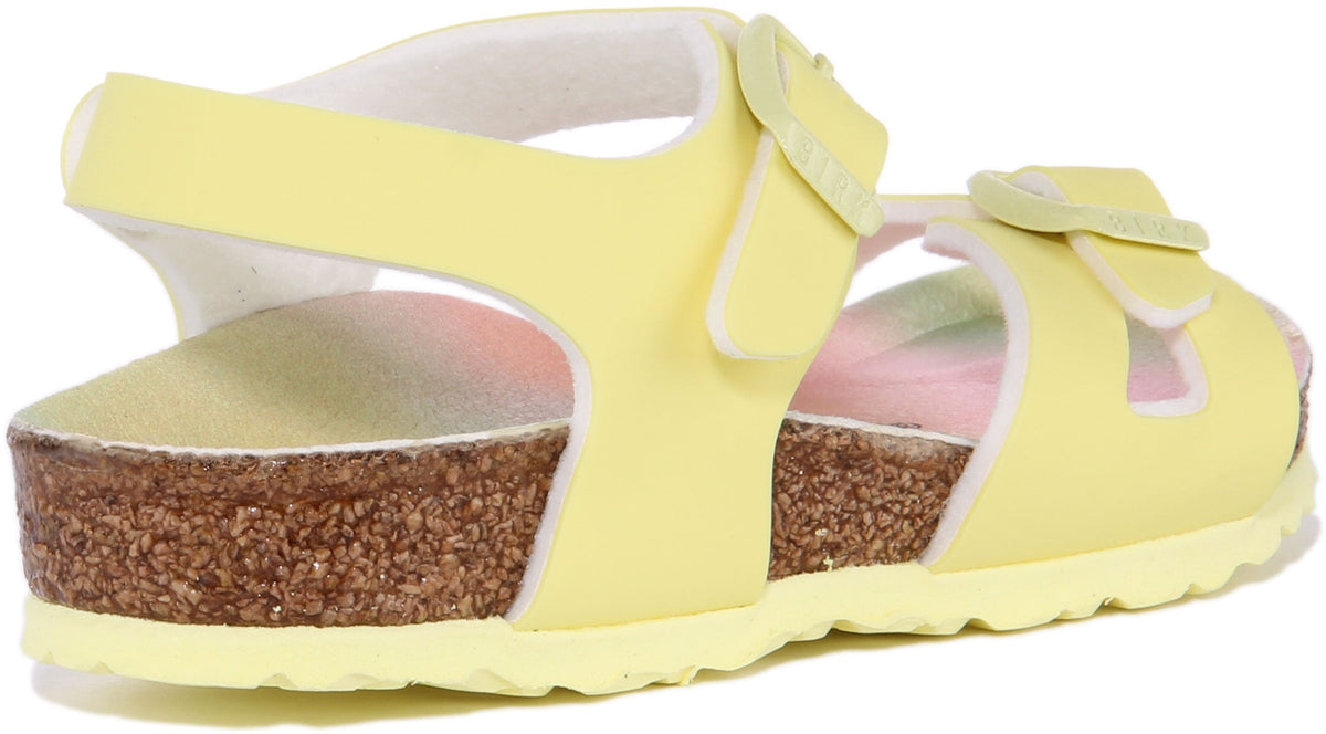 Birkenstock Rio Sandaler | Rosa Birko-Flor - Metallisk finish för barn