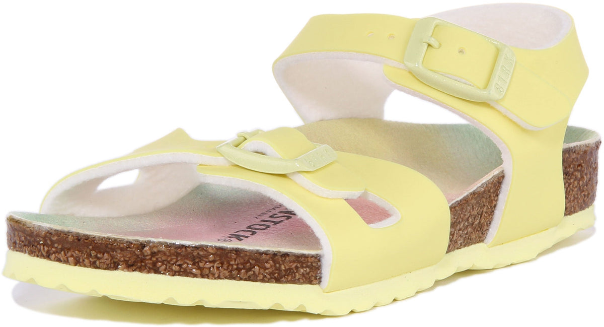 Birkenstock Rio Sandaler | Rosa Birko-Flor - Metallisk finish för barn